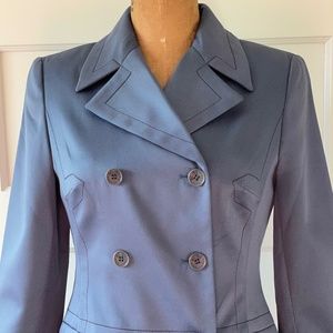 BCBG MaxAzria Steel Blue Double Breast Evening Blazer